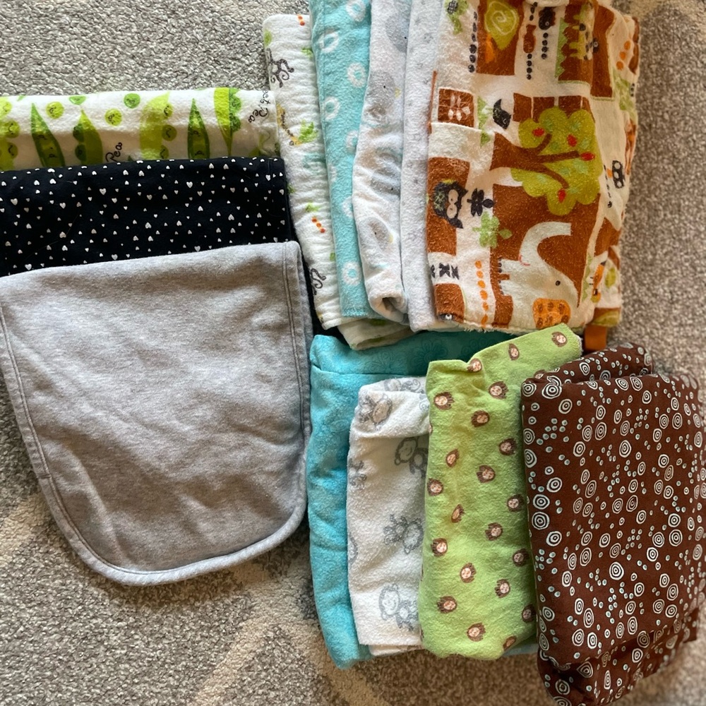 Baby burp cloths lot for a newborn baby